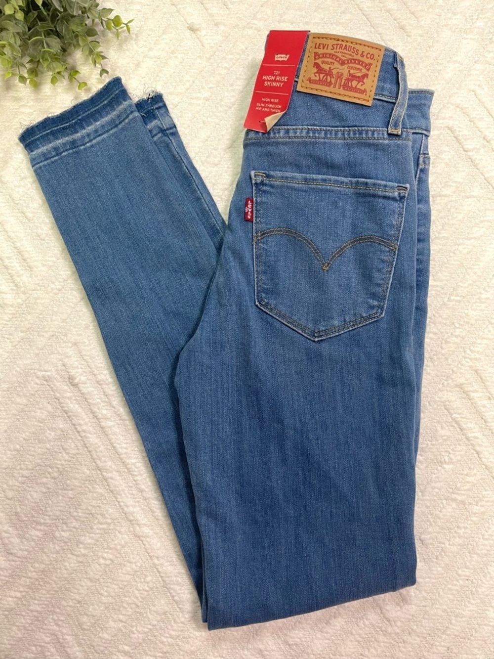 Levi's Blue High-Rise Skinny Jeans Size 24
